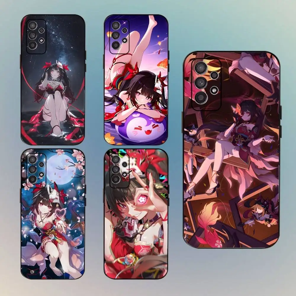 

S-Sparkle H-Honkai Star Rail Phone Case For Samsung Galaxy A13,A21s,A22,A31,A32,A52,A53,A71,A80,Soft Black Shell