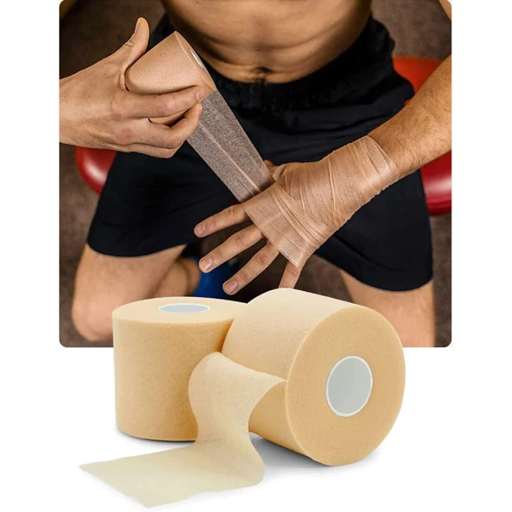 6 Pieces Foam Underwrap Sports Tape Pre Wrap Athletic Tape First Aid Bandage for Ankles Wrists Hands Knees