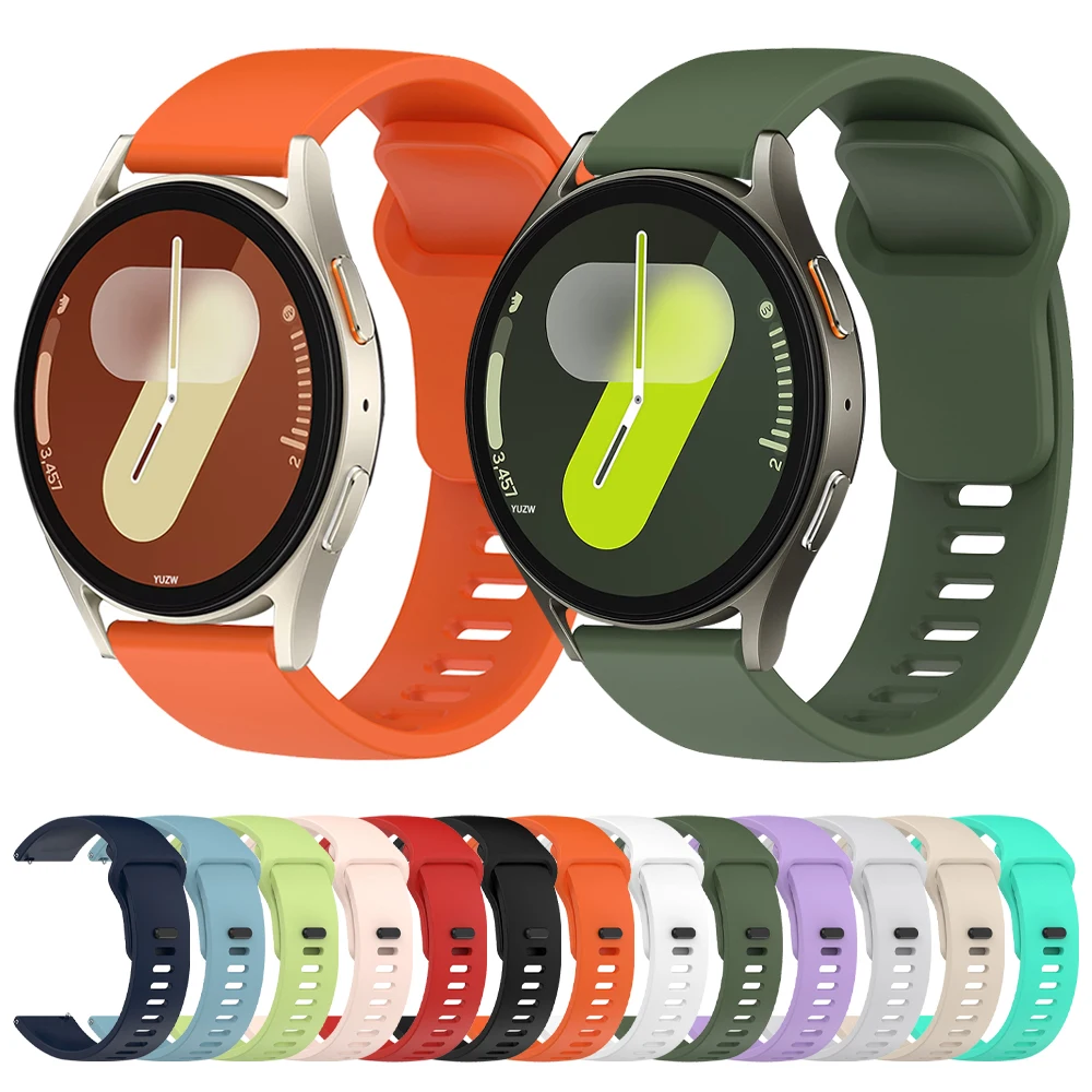 1pecs Silicone strap For Samsung Galaxy watch 7/6/5/5 pro/4/Classic/Gear S3 20mm 22mm sport bracelet Huawei GT2/e/3/4/5 pro band