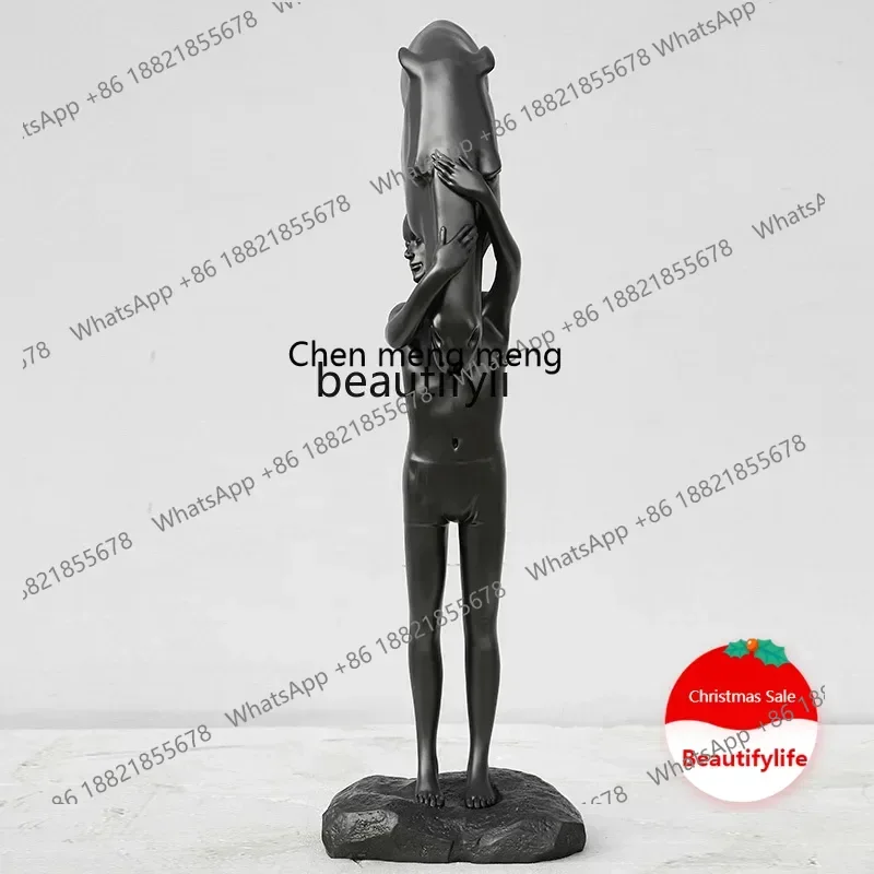 C45 Horsehead man landing large ornament villa creative soft decoration artwork landscape figure sculpture4567