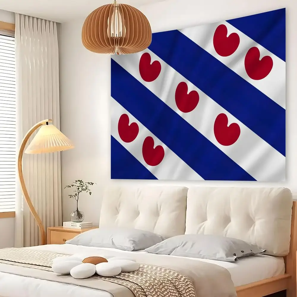 Netherlands Friesland Province Tapestry Custom Home Living Room Bedroom Wall Decor Wallpaper Backdrop Cloth With Clips