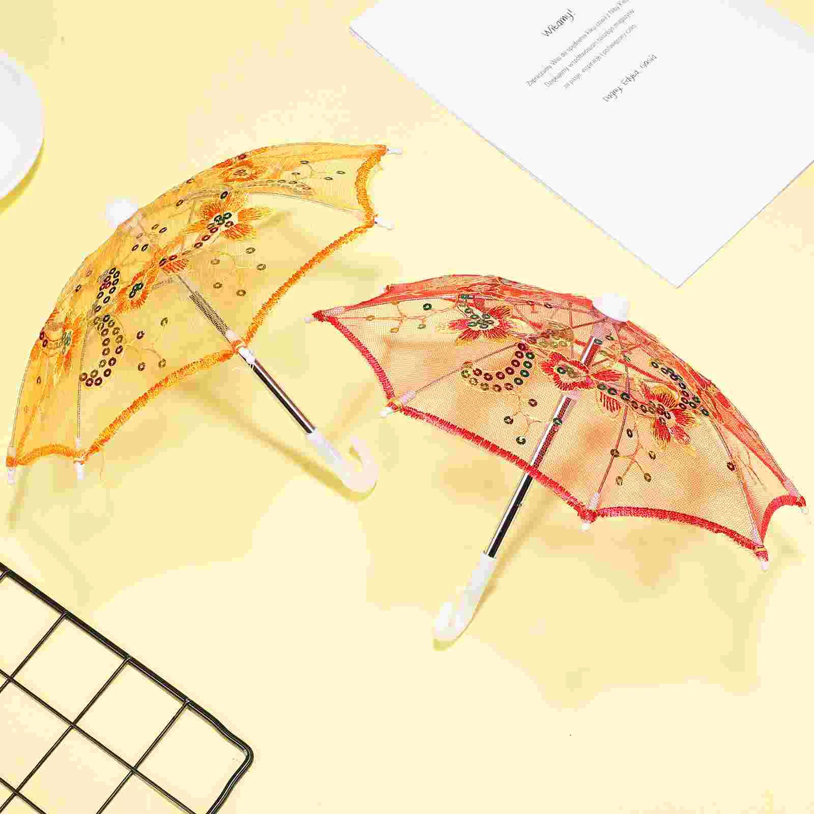 Mini Lace Miniture Lace Umbrellass Lace Parasols Mini Sequins Lace Miniture Lace Umbrellass Mini Parasol Shining Miniture