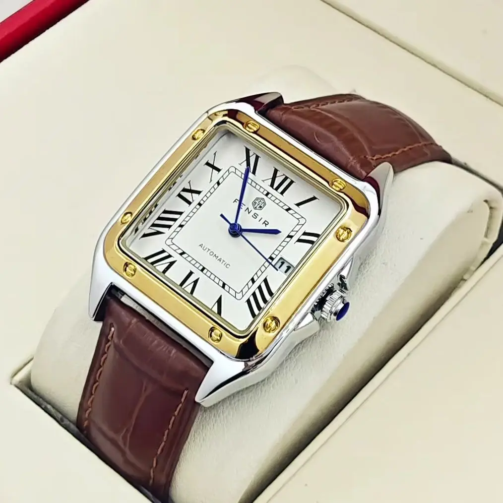 

Light Luxury Women's Quartz Watch, Square Dial with Roman Numerals, Leather Strap, Waterproof, Calendar, Business Women's Watch, Elegant Wristwatch for Working Women