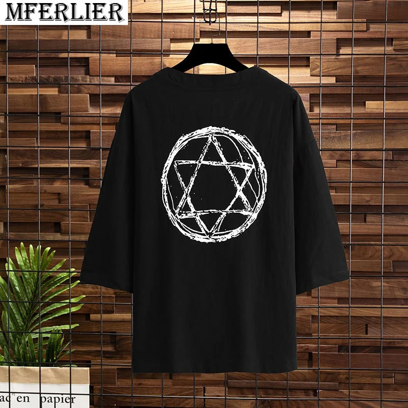 

summer men funny coo tshirt short sleeve cotton plus size 8XL 74 72 70 mferlier loose hip hop tees tops