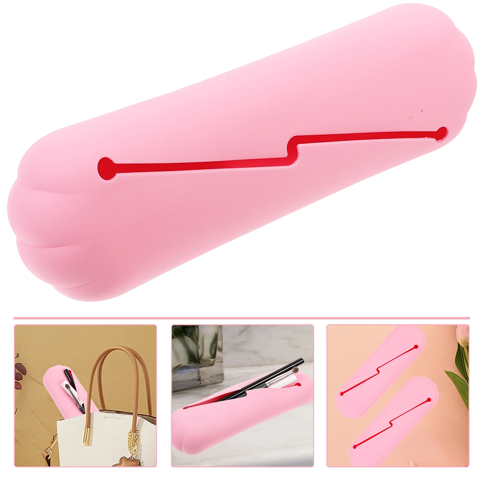 

Silicone Makeup Brush Bag Lightweight Holder proof Travel Case for Brushes Tools ganizer Storage Pouch