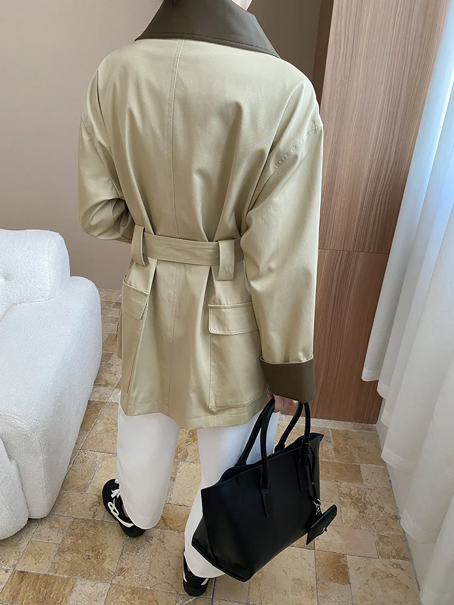 2026 New Spring Women's Short Classic Double-Breasted Trench Coat, Timeless Premium Jacket for Women