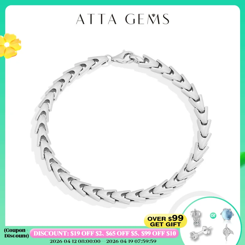 

ATTAGEMS S925 Sterling Silver Trendy Punk Cuban Chain Hip Hop Style for Women Men Yellow Gold Plated Kpop Bracelet Party Jewelry