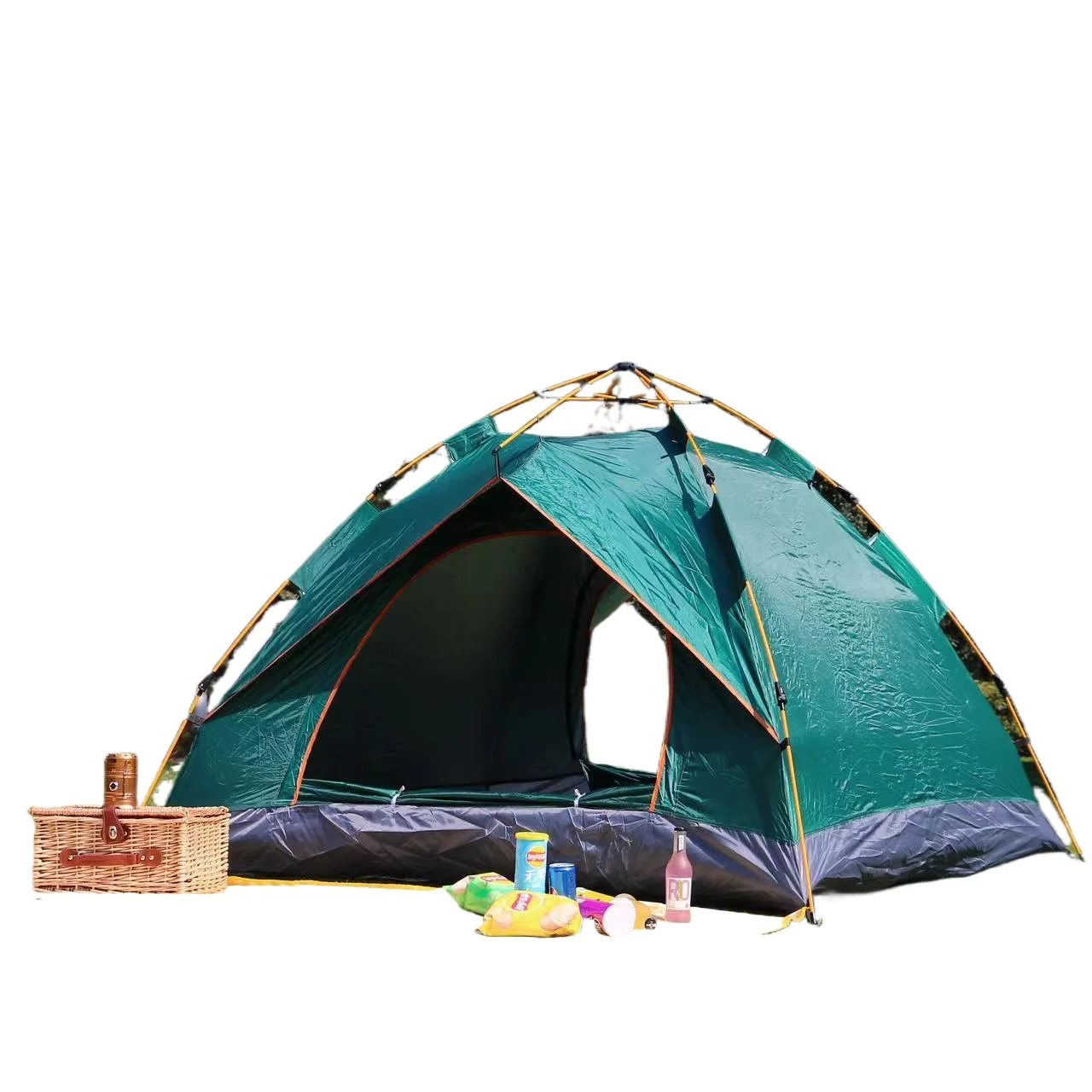 

Automatic Folding Tent for Outdoor Camping Sun Shade Double Layer Pop Up Tent for Sale Wholesale Direct from Factory for All