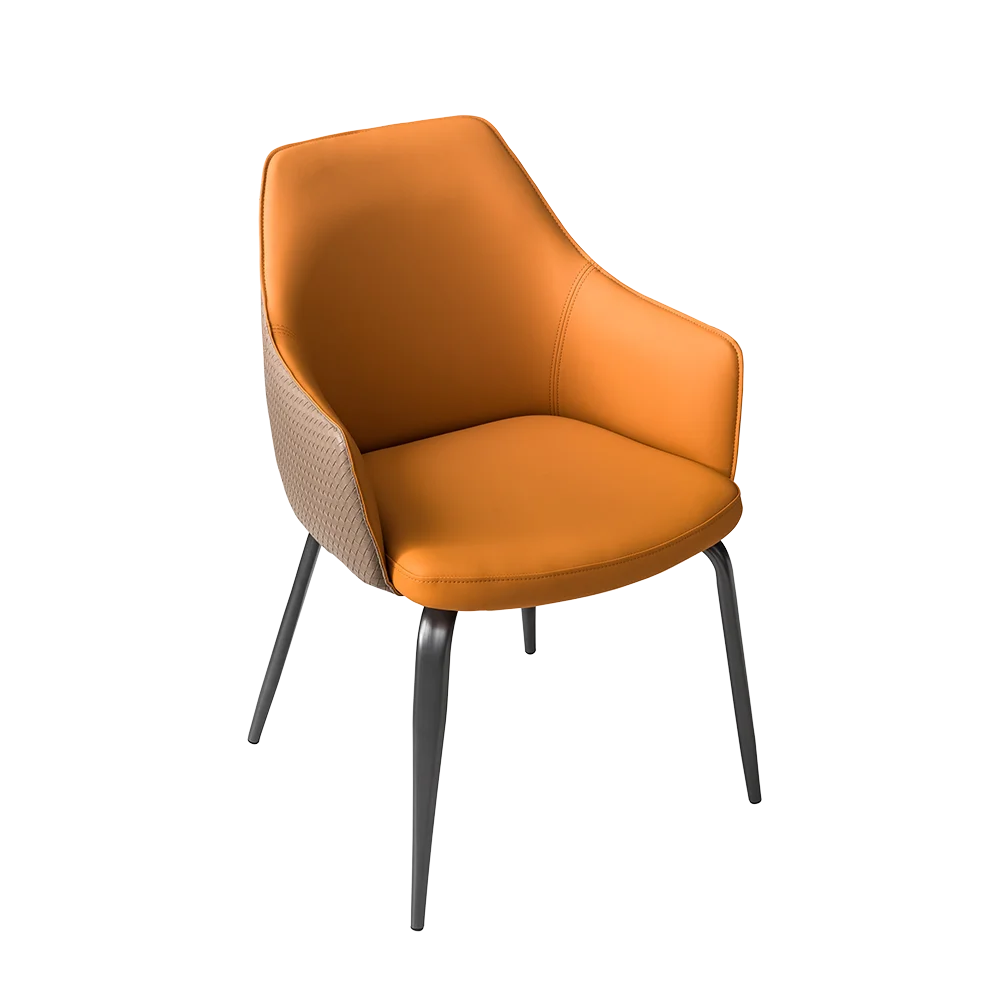 

Hot Sale Modern Simple Factory Direct Restaurant Hotel Chairs Gold Nordic Luxury Leather Chair