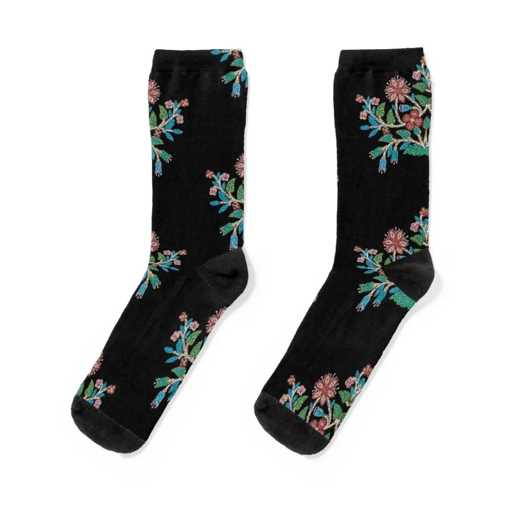 

Metis Beadwork Traditional Socks Wholesale ankle floral japanese fashion Socks Women's Men's