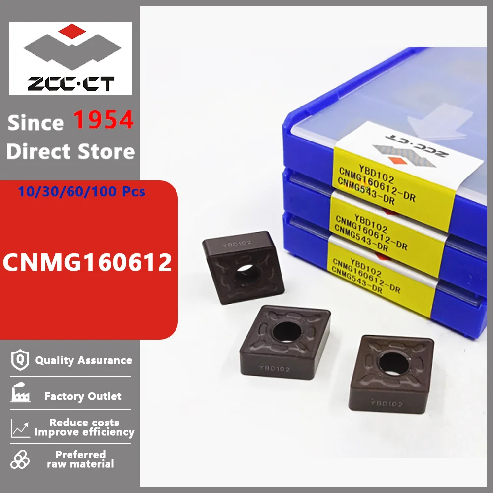 ZCC CT CNMG160612 CNMG 160612 DR ER PM DM TC Medium Roughing Turning Carbide Inserts Cutting Tool CNC Lathe Cutter Tools