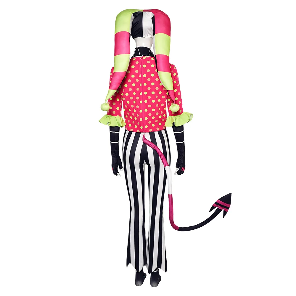 Cartoon Roleplay Fizzarolli Costume Cosplay donna Polka Dot coda camicia cappello pantaloni occhiali abiti Halloween Carnival Party Suit