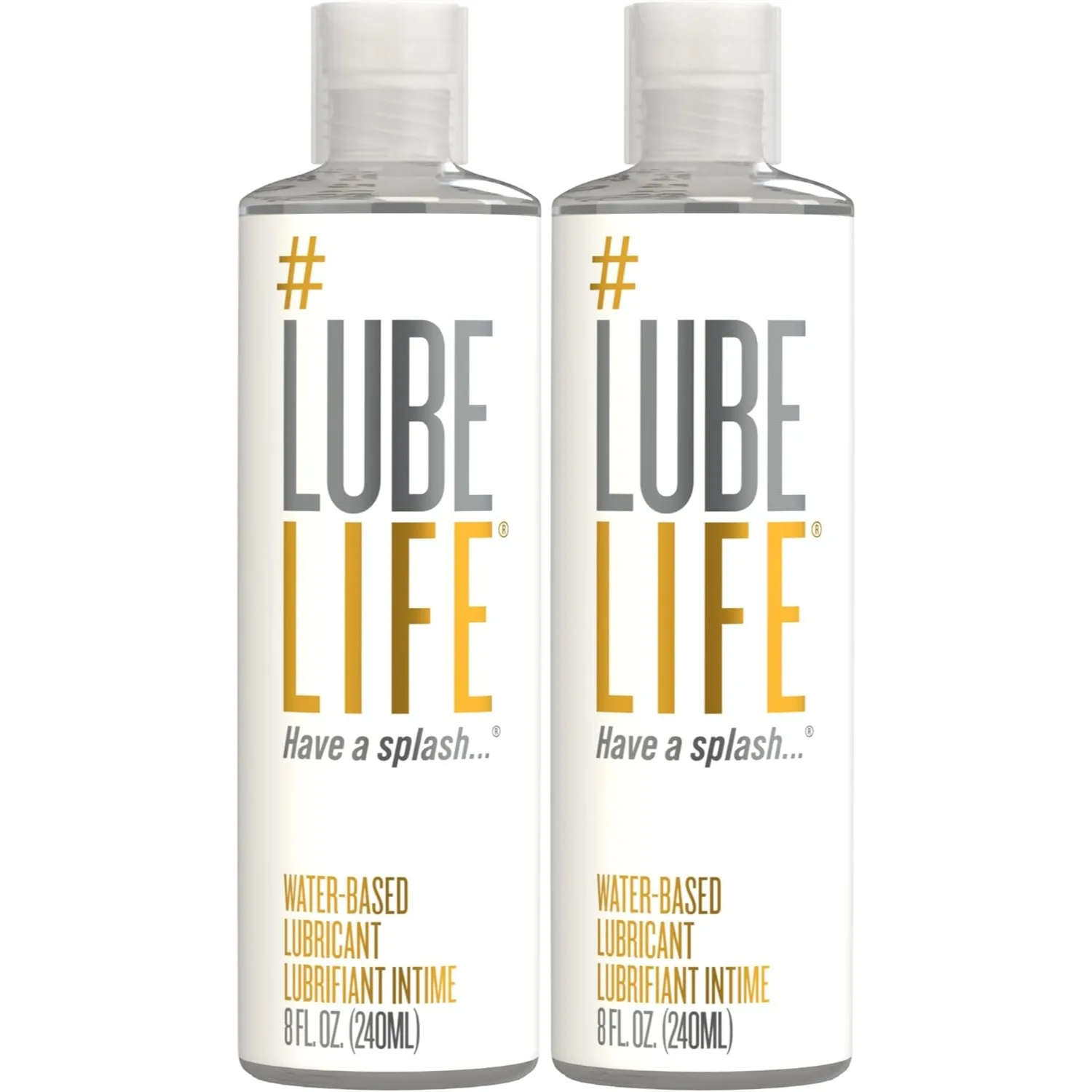 Lubricante Personal a Base de Agua para Hombres y Mujeres, Fórmula Suave No Pegajosa con Fácil Limpieza, Seguro para Juguetes y Compatible con Condones, 2 Unidades