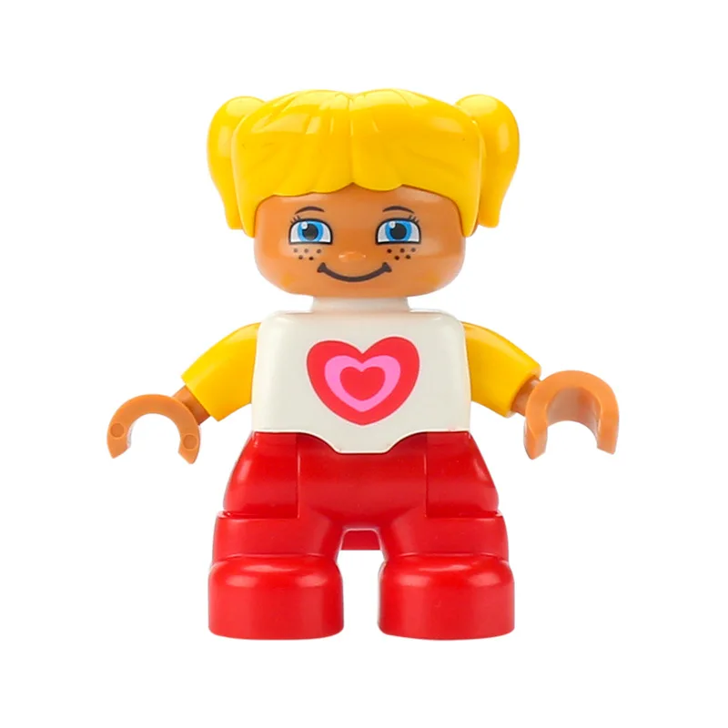 Grote bouwstenen Jongen Meisjes Familie Politieagenten Figuren Pop Compatibel Duplos Kinderen Kinderen Zelfsluitende stenen Assembleer speelgoed
