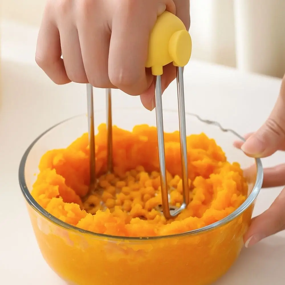 

Practical Manual Potato Masher Durable Stainless Steel Food Masher Household Kitchen Gadget Food Preparation