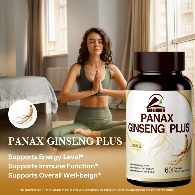 

Ginsenoside Supplement Containing Panax Notoginseng, and American Ginseng Energy Immunity and Overall Health -60 Capsules