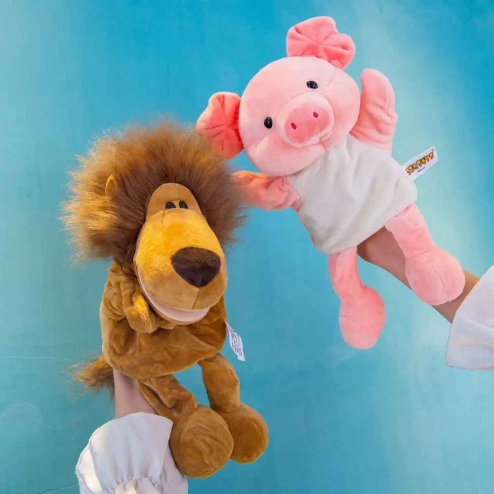 Marionnettes en peluche de dessin animé pour enfants, jouets en peluche, accessoires d'histoires de jardin d'enfants, marionnettes d'animaux, beurre à main