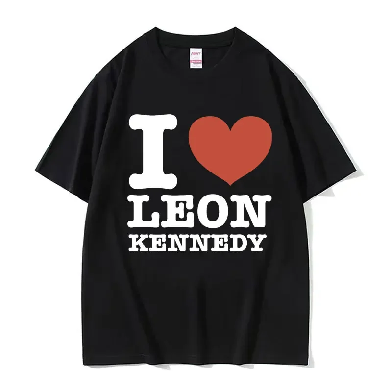 I Heart Leon Kennedy Print T-Shirts Men Women's Clothing Fas