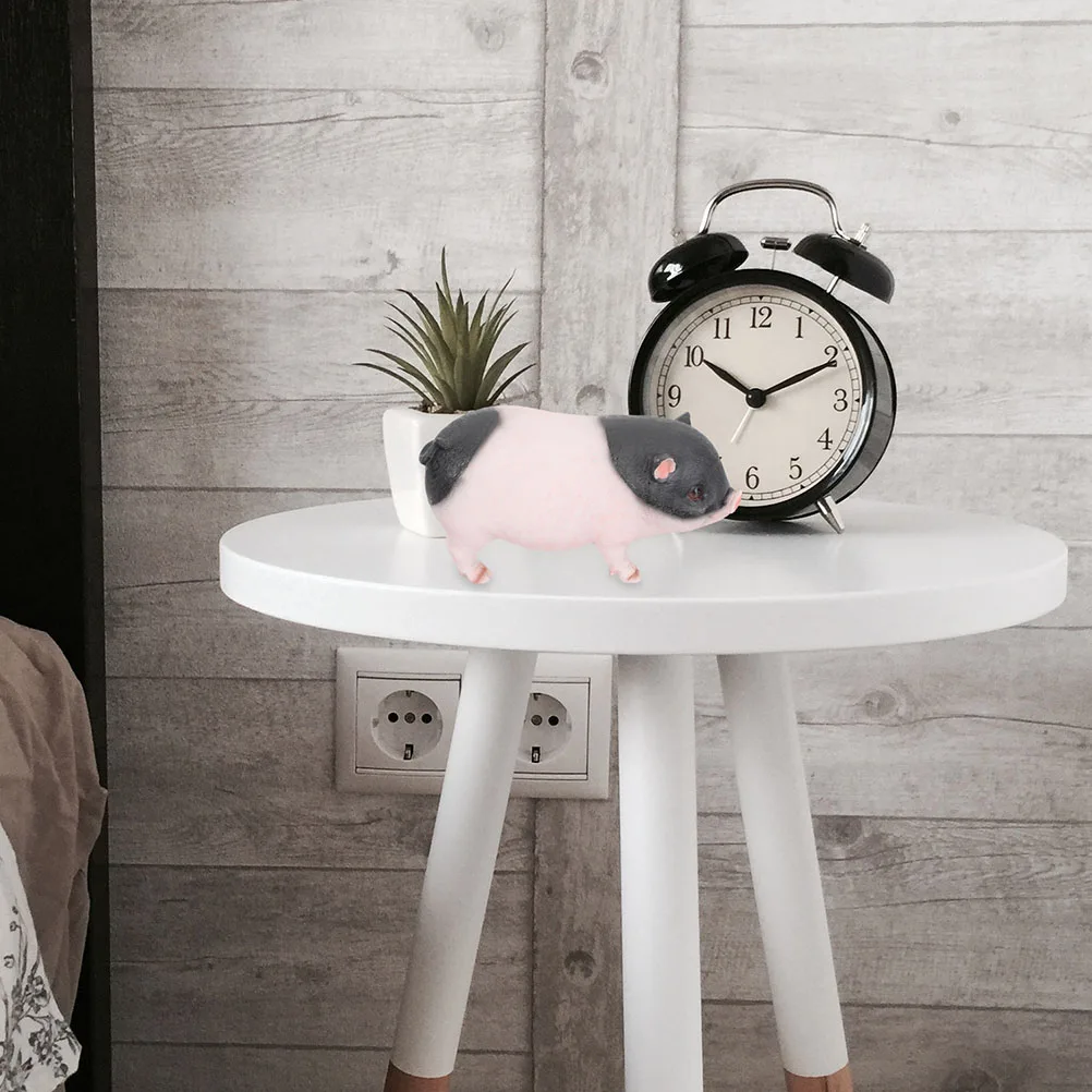 

2Pcs Simulated Pig Resin Figurines Handmade Animal Design Decorative Desktop Ornaments Living Room Decor Pig Figurine