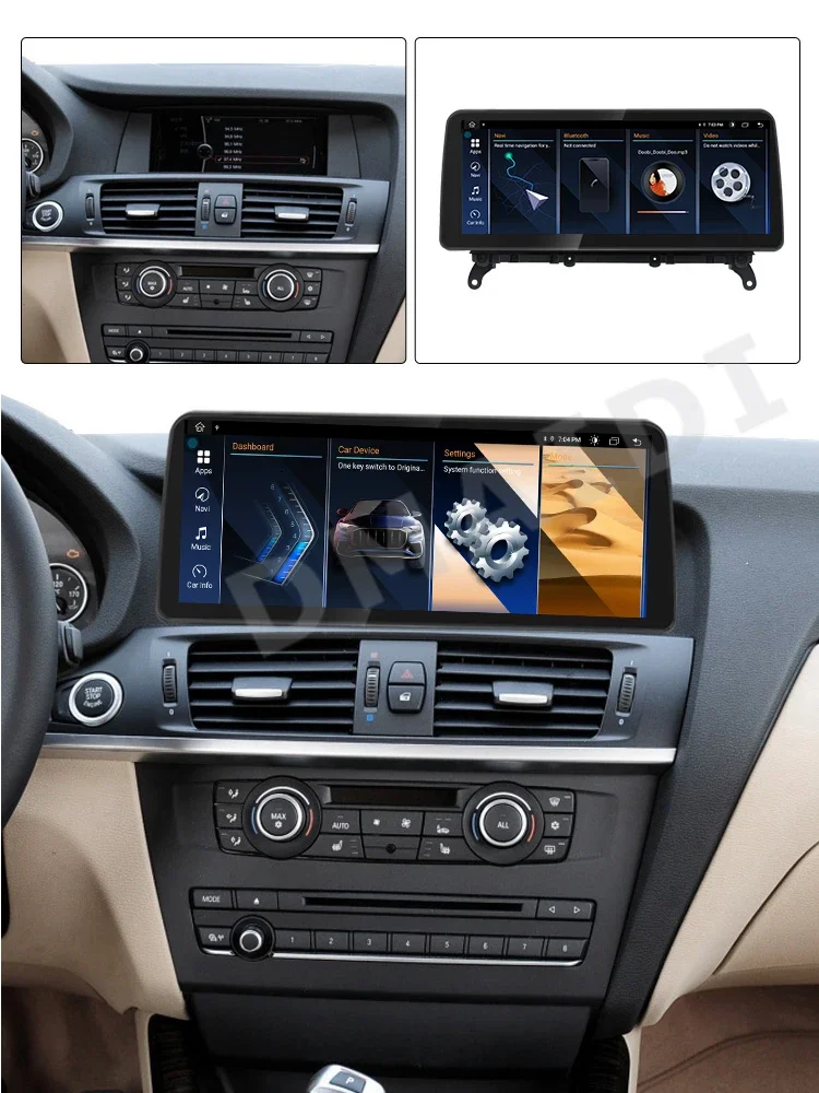 Android13 Carplay Screen For BMW X3 F25 X4 F26 Factory Price ID8 12.5