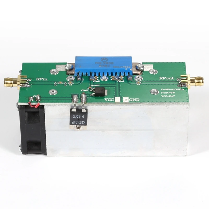 8W Microwave RF Power Amplifier Image Transmission Amplifier Module Board With Cooling Fan 600-1100Mhz Amplificatore