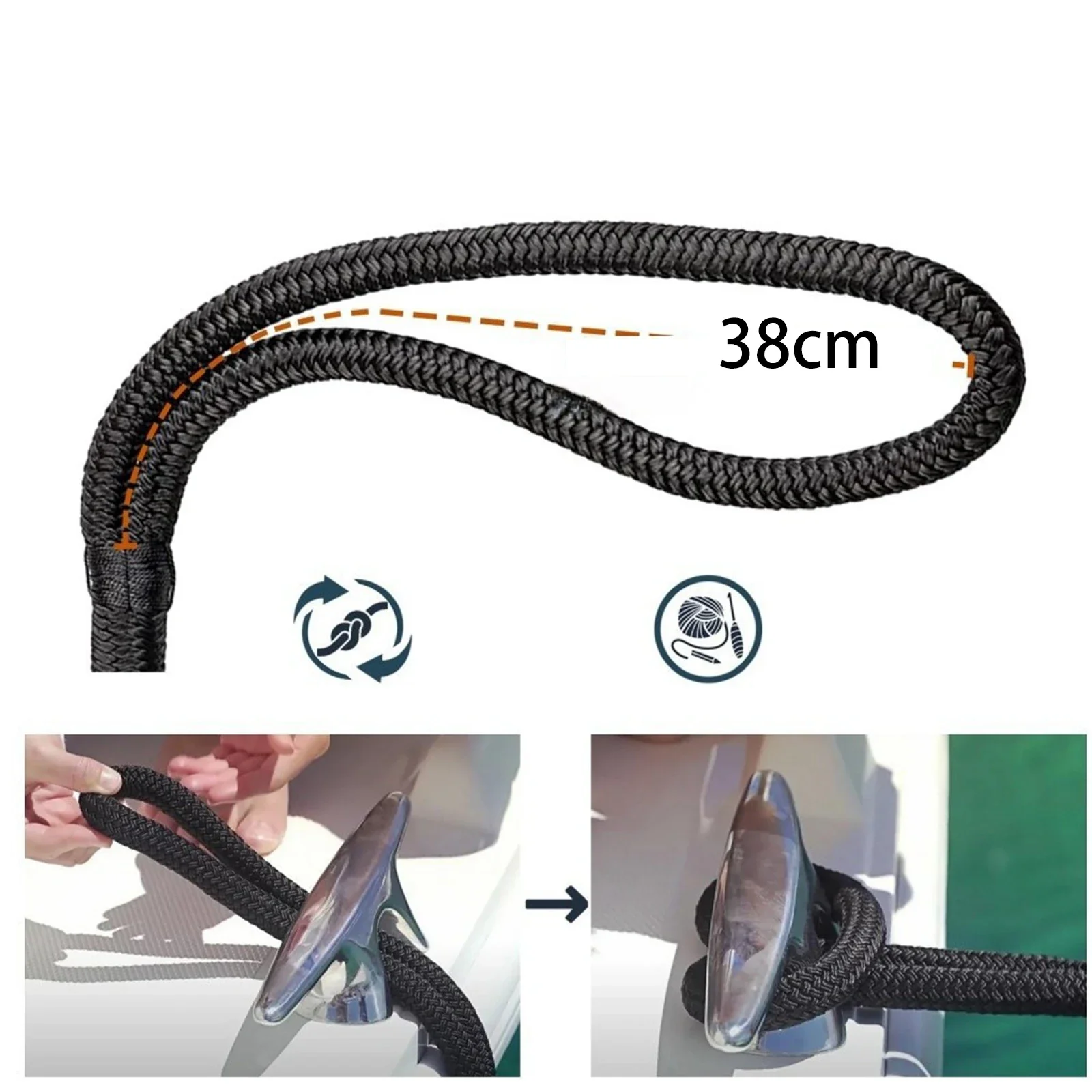 البحرية حوض حبل النايلون لرسو السفن خطوط رباط البحرية حبل قوي اكسسوارات للقوارب مرساة السفينة حبل المراكب الشراعية الجر #5