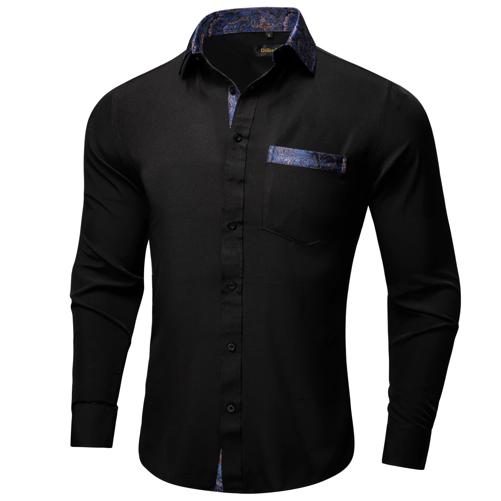 Men Shirts For Spring Fall High Quailty Long Sleeves Party Wedding Causal Shirt For Man Button Down Collar Male Clothing Gifts