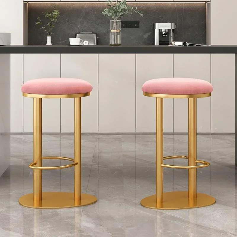 Banks Tabourets De Bar Modern Stool Interior Chair Stools High Backrest Chairs Home Counter Height Luxury Brand Kitchen Swivel