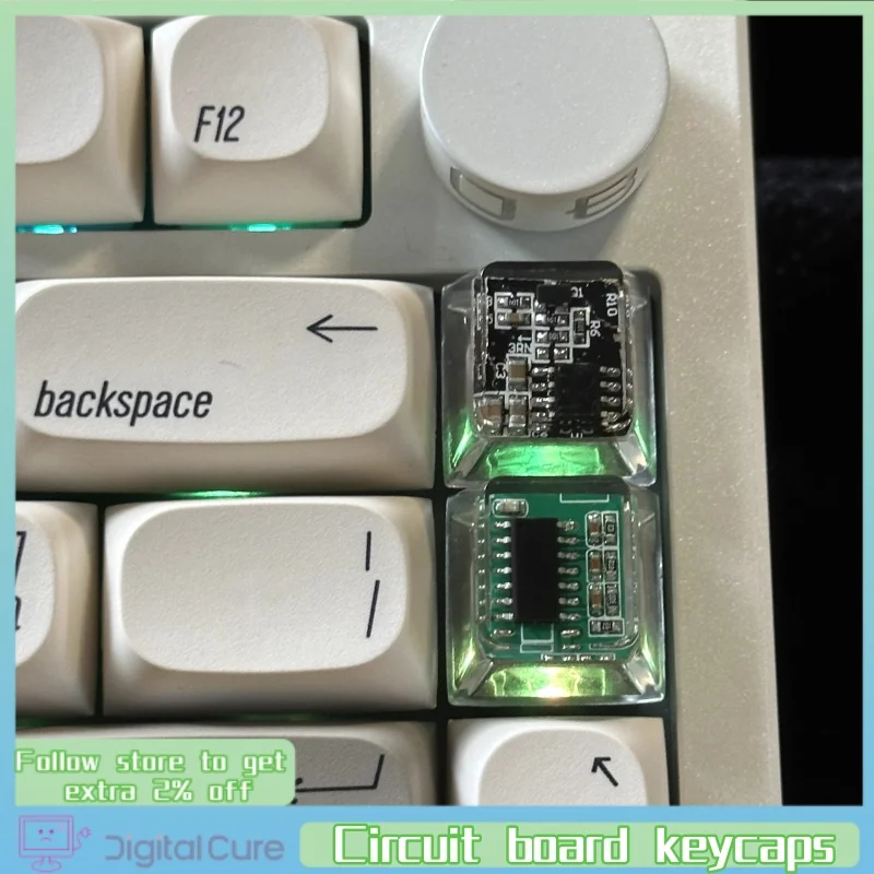 

Circuit board keycaps cyberpunk style resin personalized customization mechanical keyboard keycaps cross axis handmade gifts