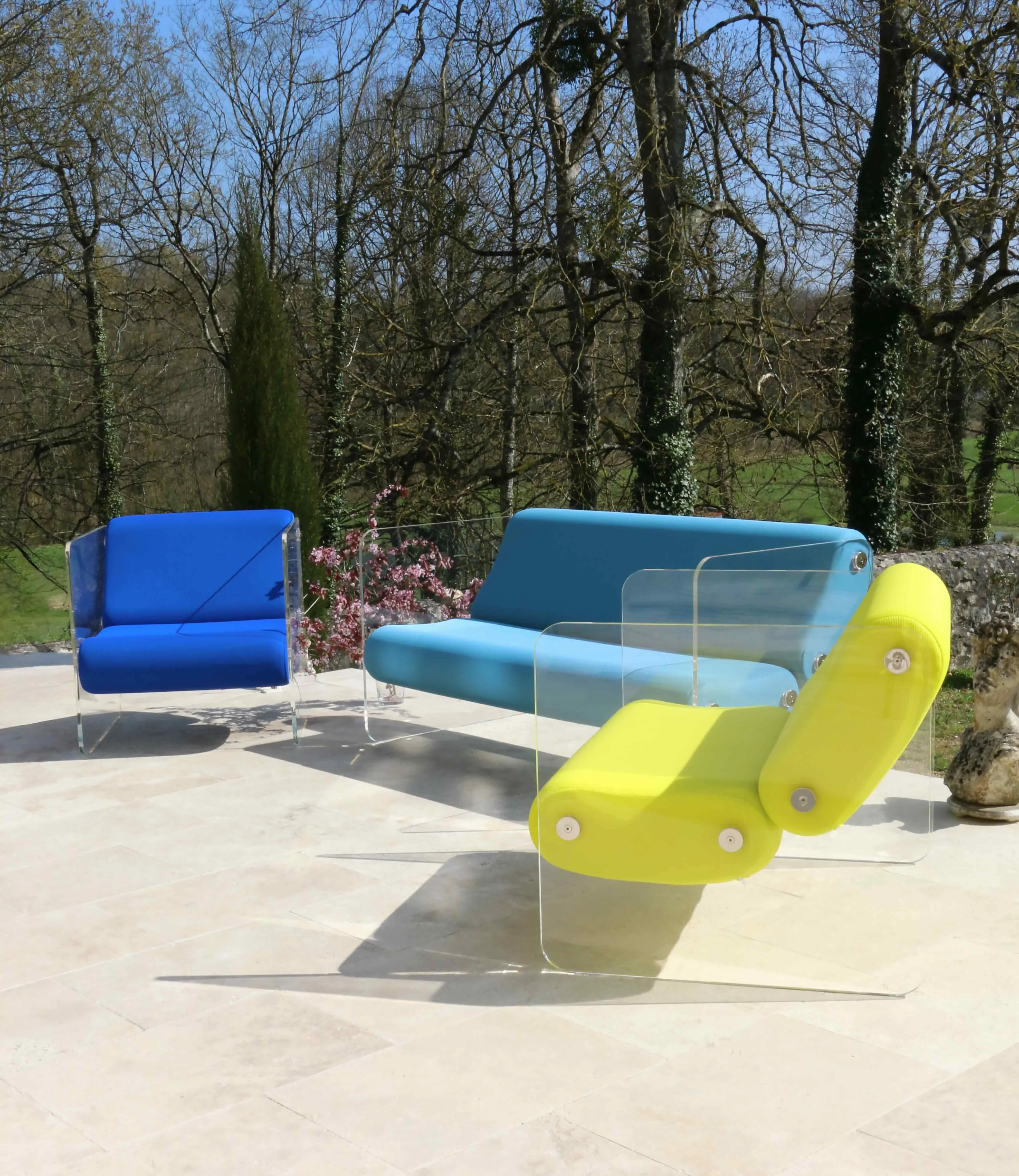 & Custom Made Italian Luxury Acrylic Chair Both Indoor Outdoor Loungers