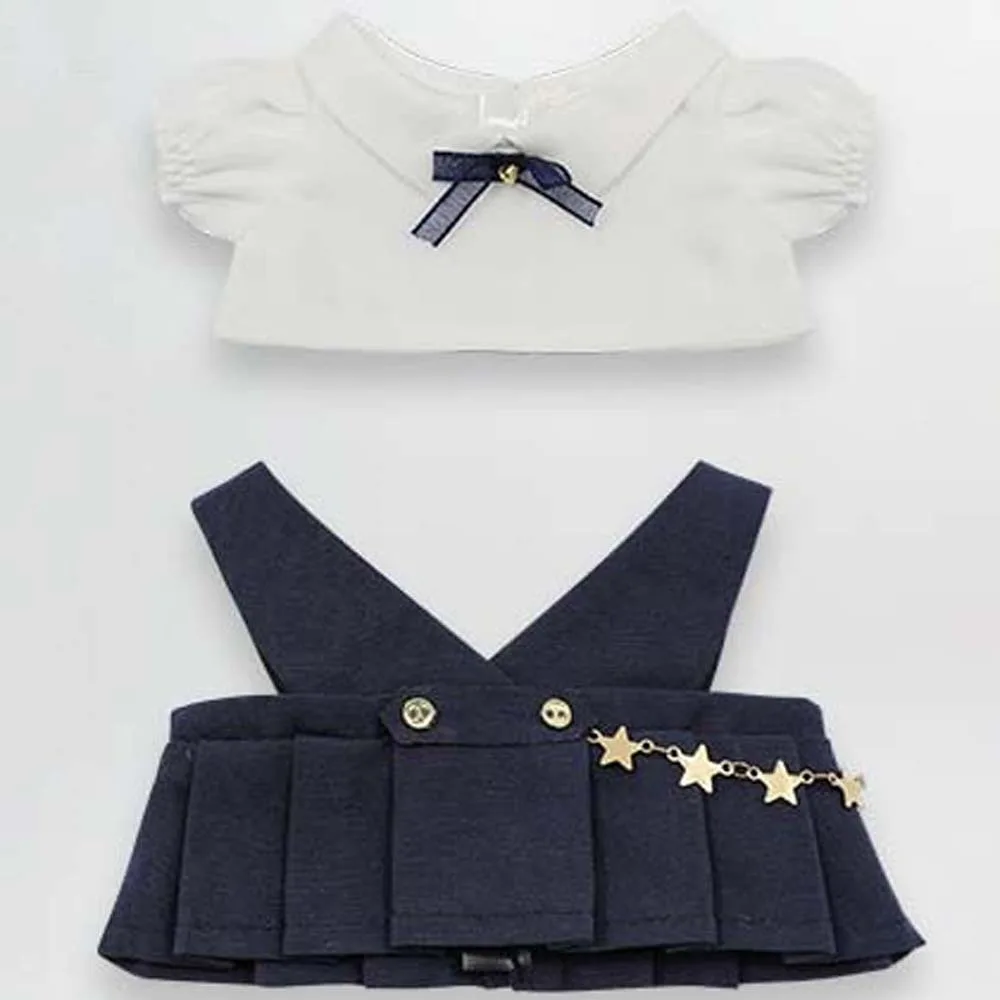 

Photo Props T-shirt 20cm Clothes Stuffed Academy Uniform Cotton Outfit Mini Clothes Skirt Dresses Uniform Set DIY