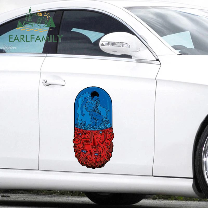 

EARLFAMILY 43cm x 21.4cm for Akira Tetsuo Inside Pill Tank Car Sticker Car Door Protector Decal Vinyl Personality Creative Decor