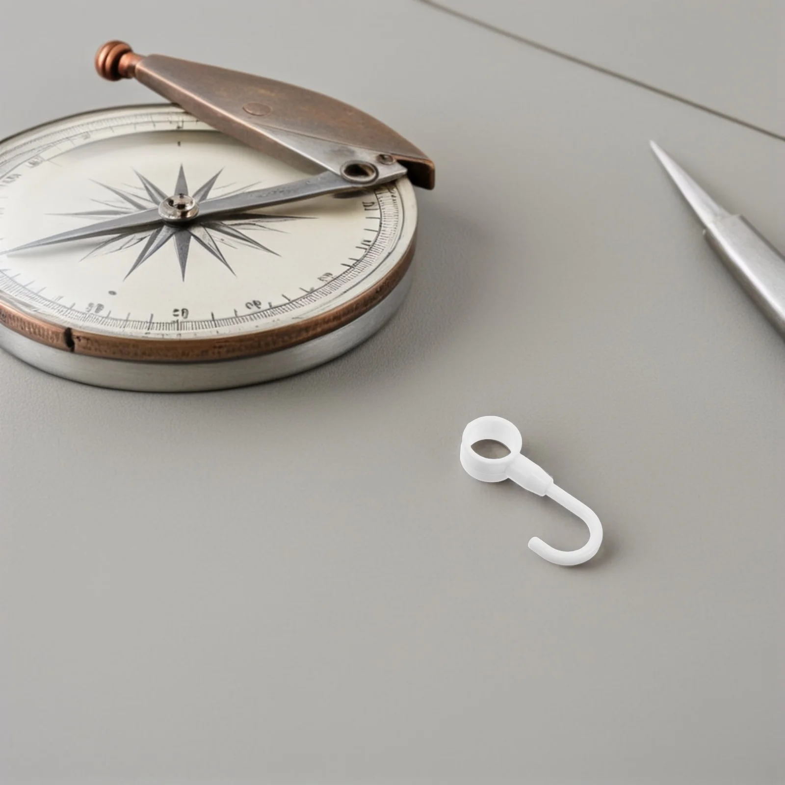 

100pcs Multi-Purpose Hook Accessories White Plastic Tube Hooks 0.47Inch Round For Kitchen Bathroom Closet Storage Space Saving