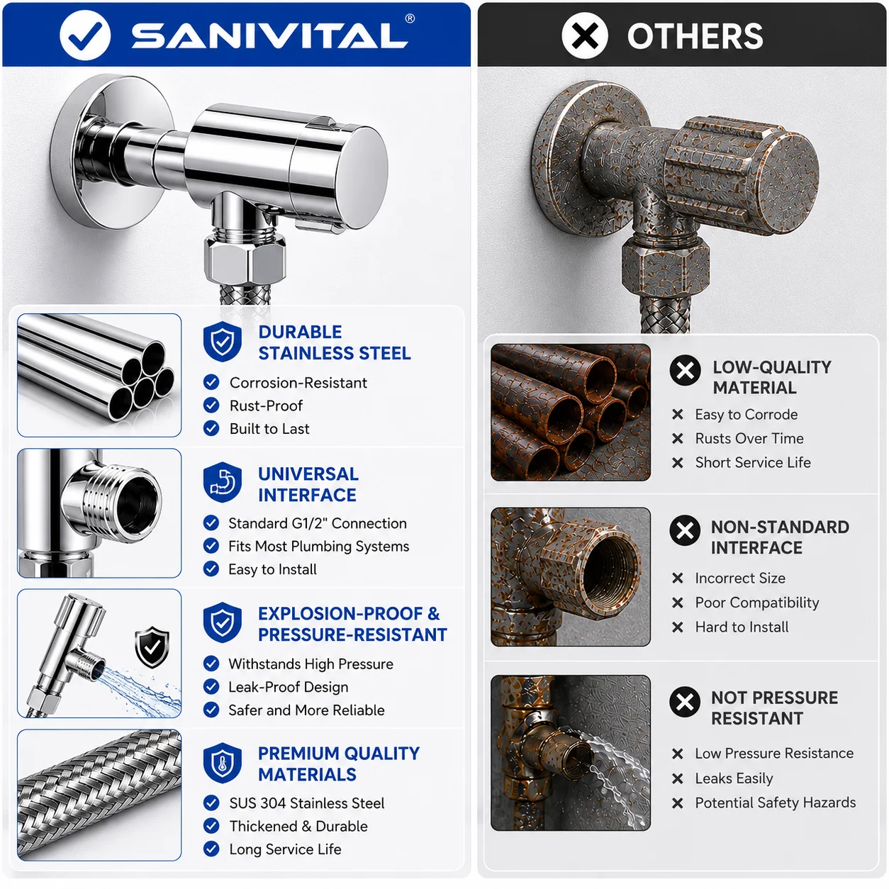 SANIVITAL G1/2 Angle Valve Sta - Toilet Fill Valve recensie en prijs
