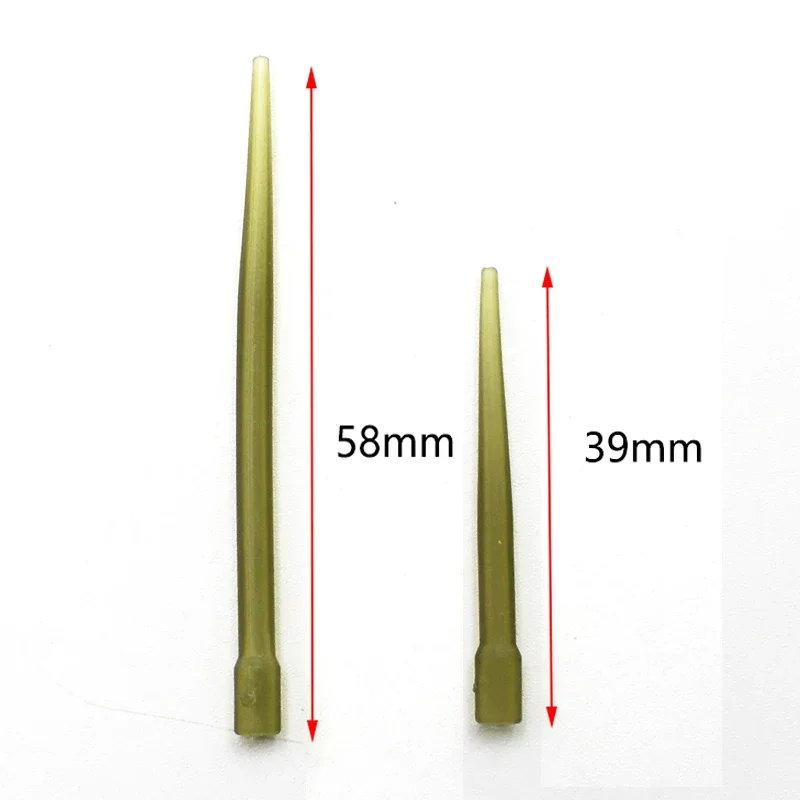 30PCS Carp Fishing Rocket Feeder Bomb Pellet Bent Anti Tangle Leger Booms with Rolling Snap Swivel For Feeder Cage Carp Rig