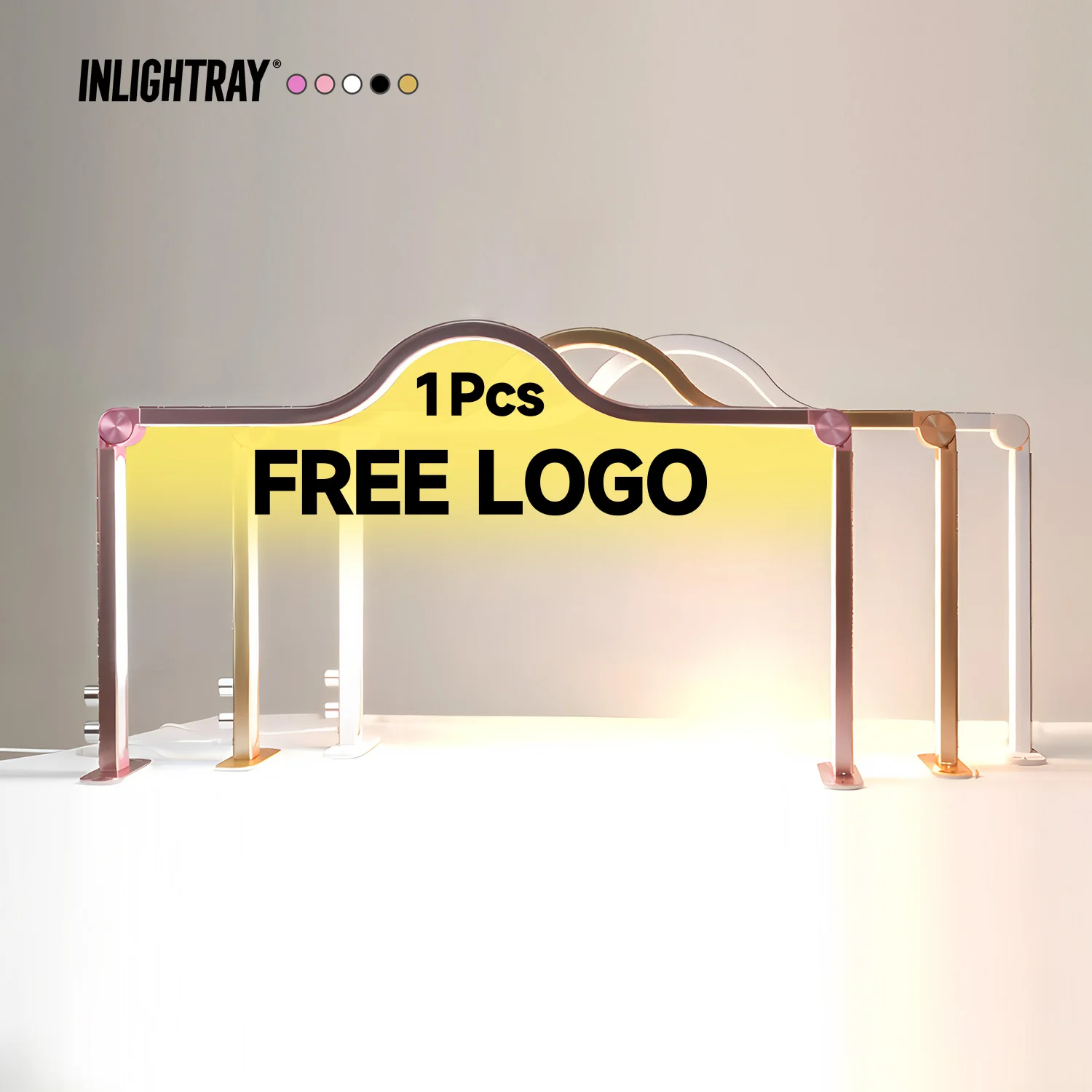 

2025 New Free LOGO 35inch Folding Foldable Manicure LED Lamp manicure table special light for manicure shop curved knob model