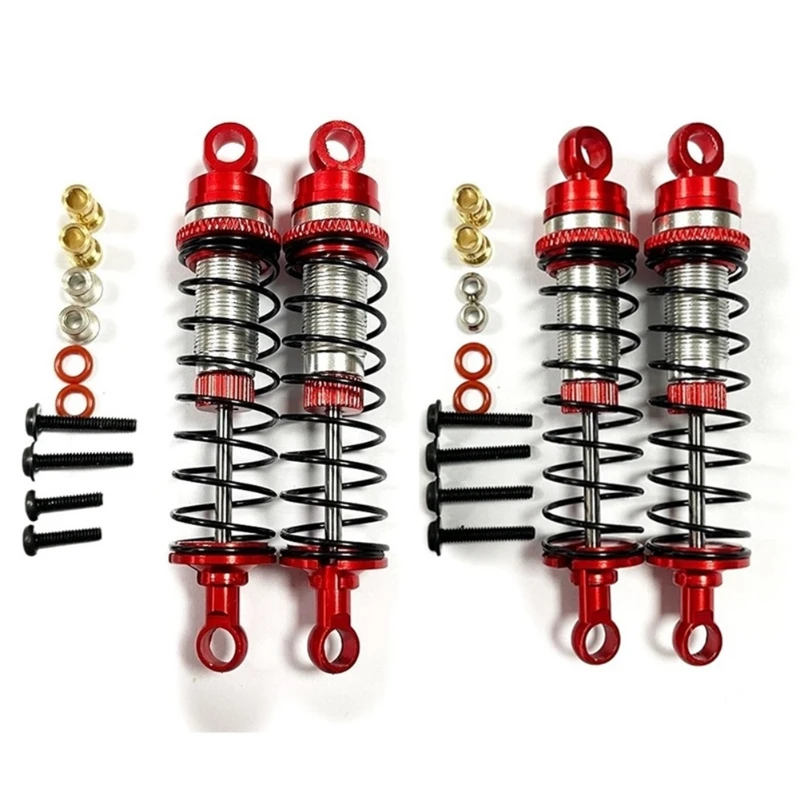 B-M Metal Front and Rear Shock Absorber Damper for Losi 1/18 Mini-T 2.0 1/16 Mini-B RC Truck Car Upgrades Parts,Red