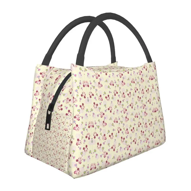 

Cartoon Animation Mickey Mouse Minnie Insulated Lunch Bags for Outdoor Picnic Resuable Cooler Thermal Lunch Box Women