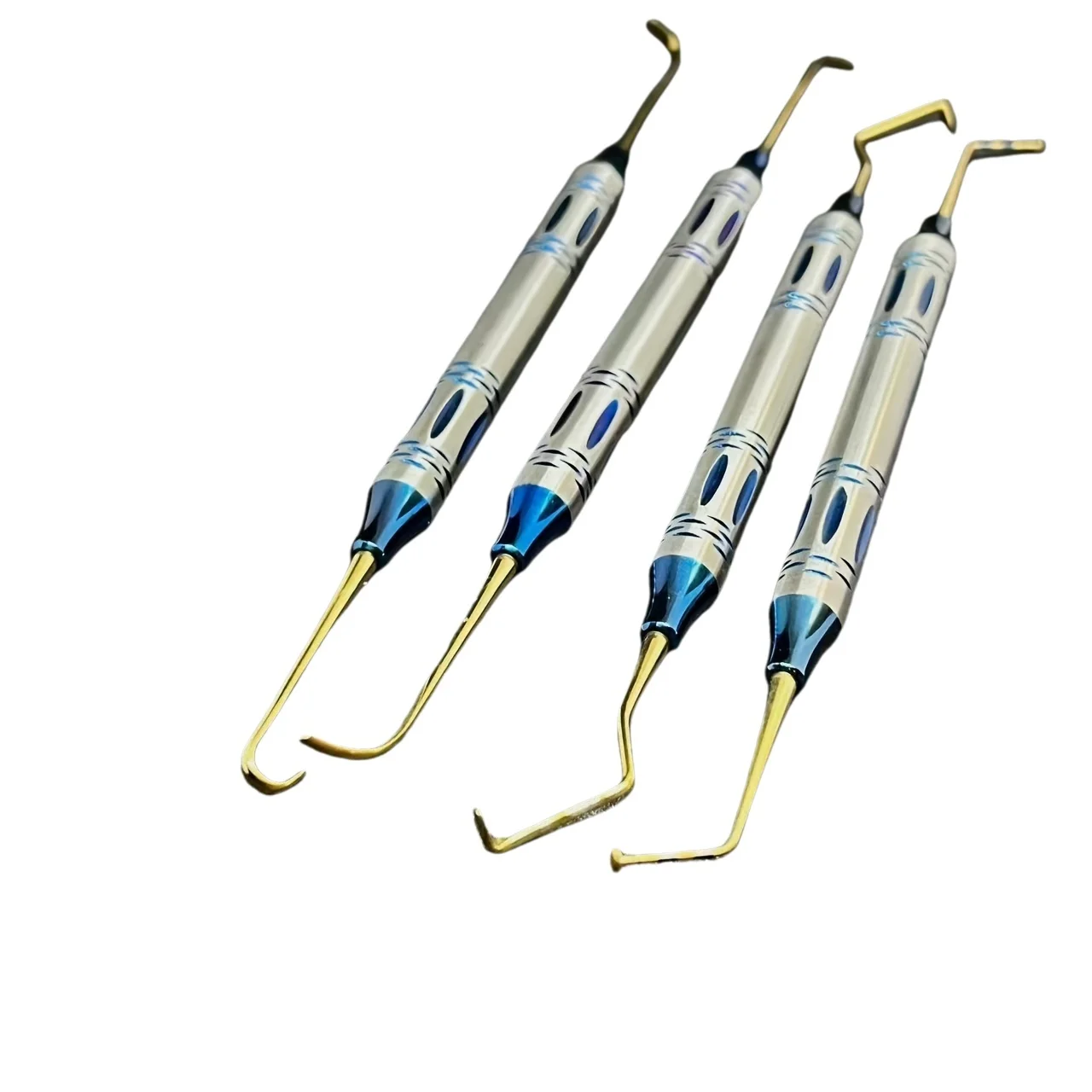 6Pcs Dental Composite Filling Instruments Titanium Coated Blue Restorative Dental Kit for Professional Use
