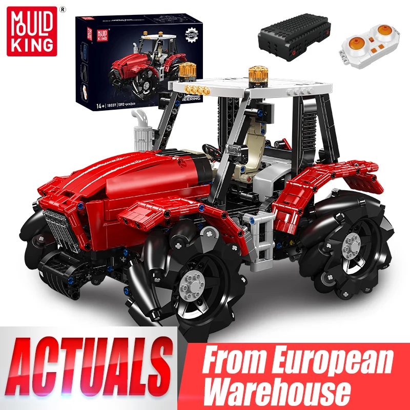 Mould King 18037 Ferngesteuerter Radtraktor Bausatz Technischer LKW Bausteine Set Kinder Weihnachtsgeschenk