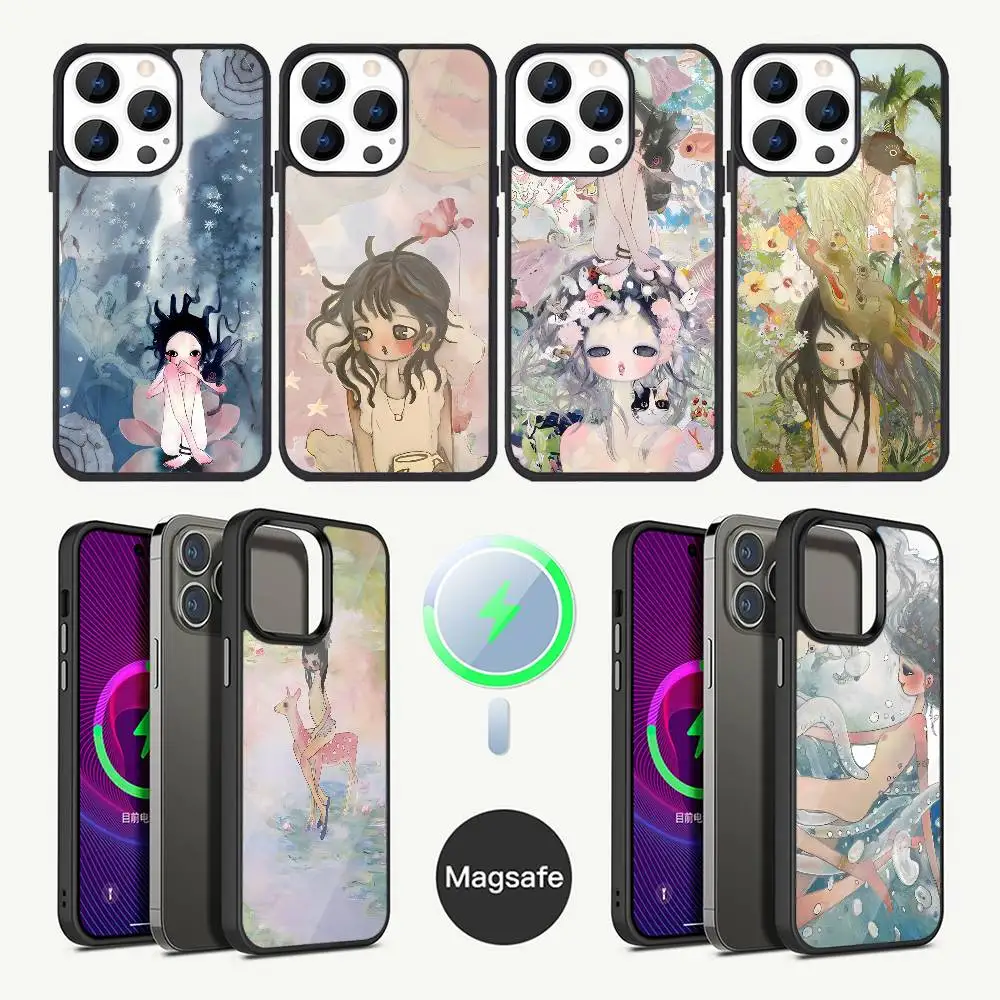 

A-Aya Takano art Phone Case For iPhone 17,16,15,14,13,12,11,Plus,Pro,Max Mini Magsafe Magnetic Wireless Charging