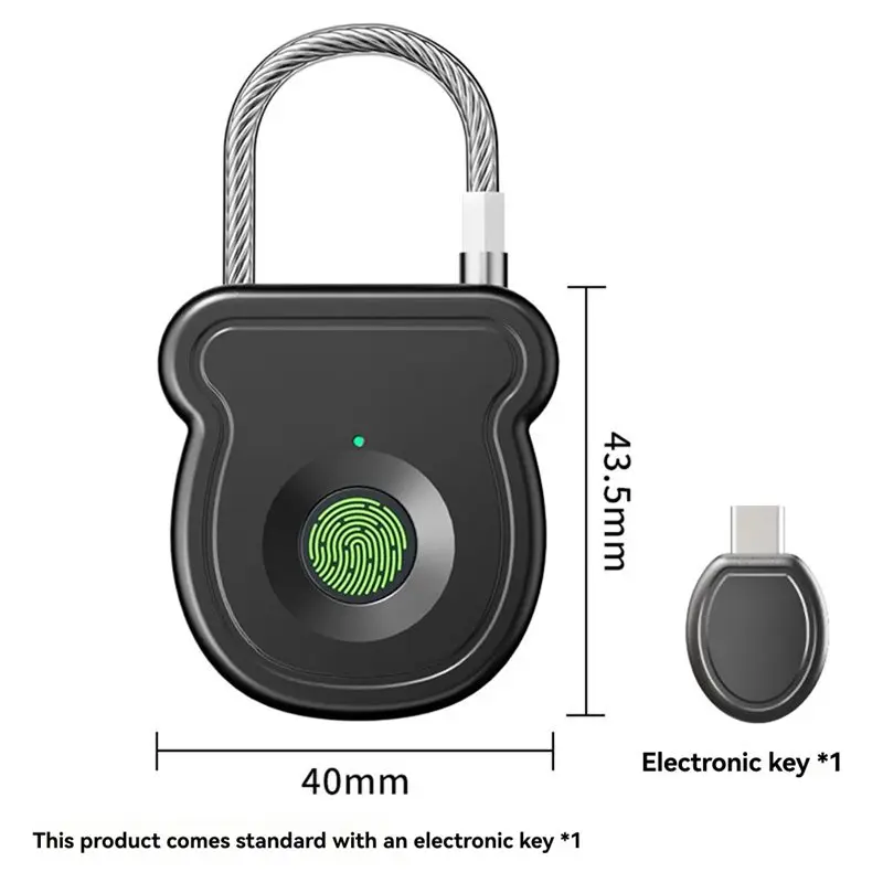 【FAST-SALE】Fingerprint Lock For Bags Electric Lock Unlock Fingerprint Lock Portable Keyless Lock Gym Locker