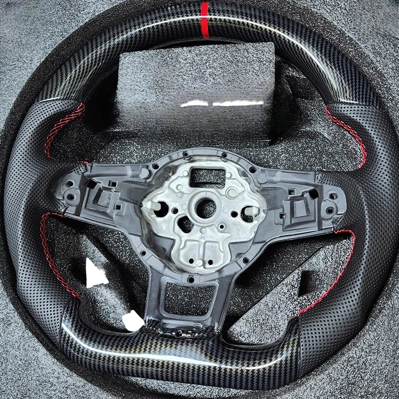 

Carbon Fiber Steering Wheel For Volkswagen Golf 7 7.5 GTI GTD GTE R 2013-2020 Polo GTI Tiguan Passat Steering Wheel