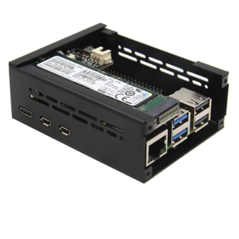 For Raspberry Pi 5 Case (P579-V3) Support Pcie M.2 Nvme SSD Shield Top X1001 / X1003 / X1000 / X1015 & Active Cooler