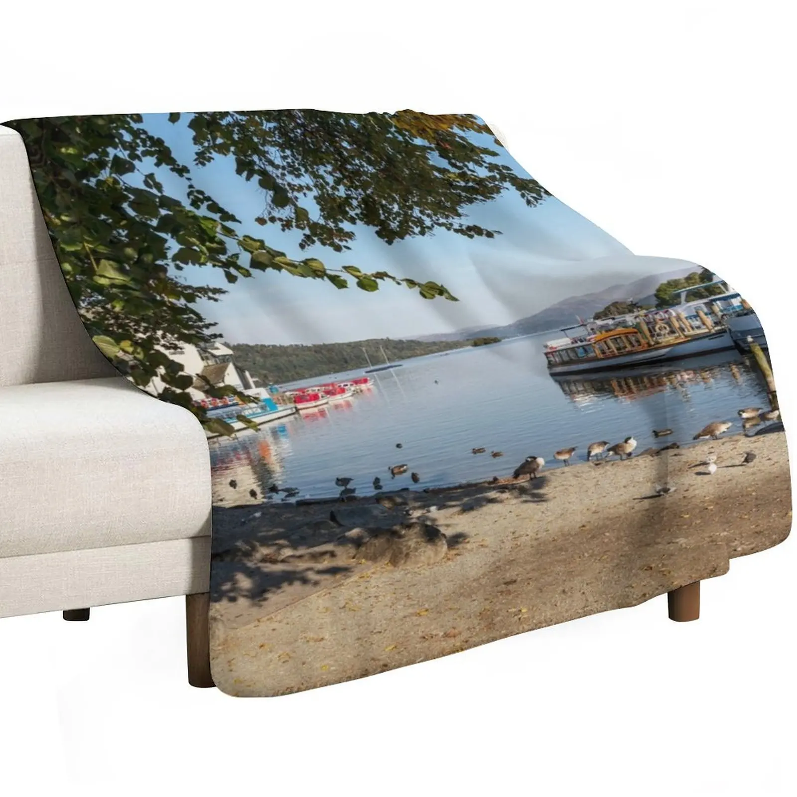 

Bowness on Windermere, Lake Windermere, Cumbria, UK Throw Blanket Furrys Bed linens Summer Beddings Blankets
