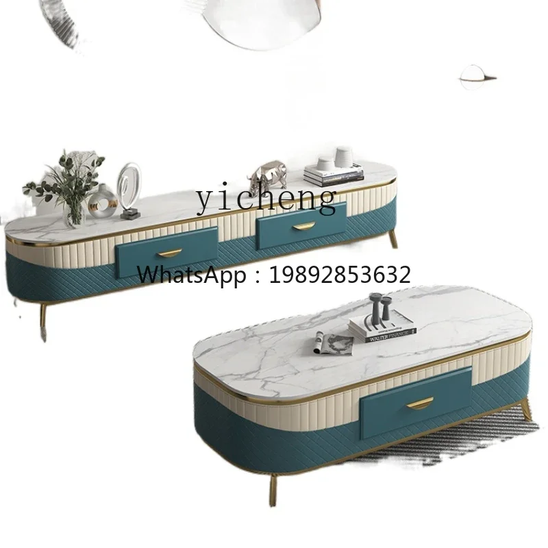 

K8 Stone Plate Coffee Table TV Cabinet Combination Living Room Home Hyundai Simple Storage