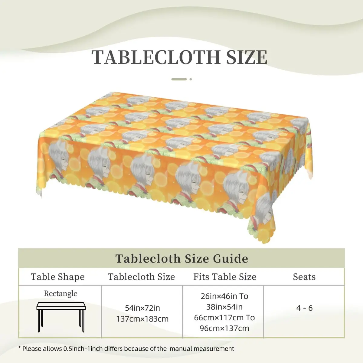 Anime Kamisama Kiss Nanami Tomoe Tablecloth Restaurant Kitchen Rectangular Tablecloth Festival Party Outdoor Dining Table Cover