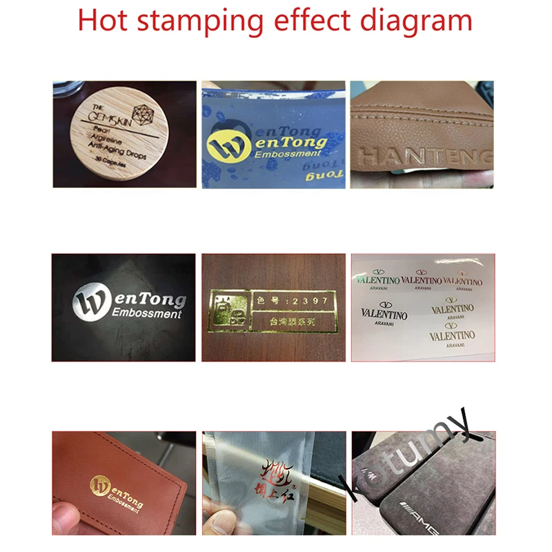 Hot Foil Stamping Machine Manual Digital Heat Press Machine PVC Leather Wood  Logo Embossing Bronzing Machine