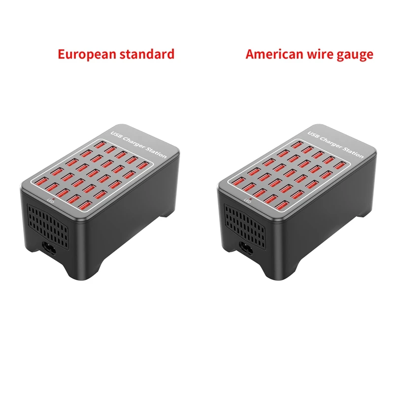 USB Charger 25 Ports HUB 150W Universal Wall Desktop Fast Charging Station Dock For Mobile Phone Power Adapter US Plug