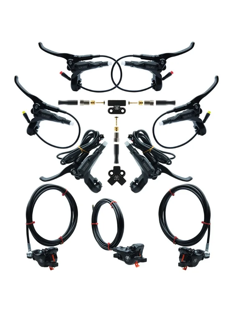 AliExpress Goodtaste NFOX GT03 electric tricycle dual hydraulic brake riding accessories GT07N  brake handle caliper fixing device system accessories